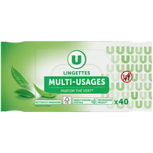 U Lingettes multi-usages parfum thé vert x40
