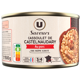 U SAVEURS Cassoulet de Castelnaudary au porc  boîte 2/1 1,5kg