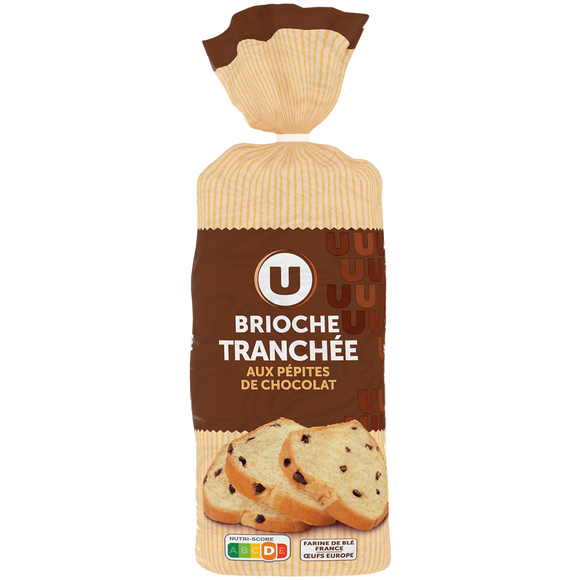 U Brioche Tranchée aux pépites de chocolat 500g