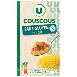 U SANS GLUTEN Couscous de maïs sans gluten, 375g