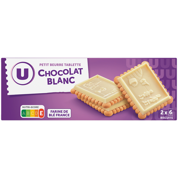 U Petit beurre chocolat blanc, tablette 150g