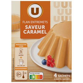 U Préparation Entremets pour flan caramel, 4 doses, 180g
