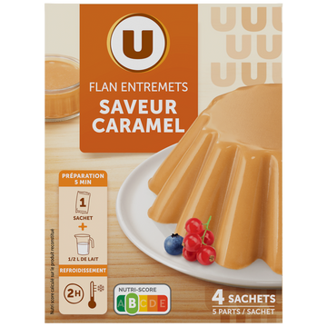U Préparation Entremets pour flan caramel, 4 doses, 180g