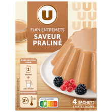 U Préparation Entremets pour flan praliné, 4 doses, 180g