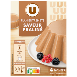 U Préparation Entremets pour flan praliné, 4 doses, 180g