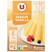 U Préparation Entremets pour flan vanille, 4 doses,192g