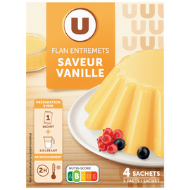 U Préparation Entremets pour flan vanille, 4 doses,192g