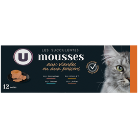 U Sachet fraicheur pour chat Mousse poisson, 12x85g