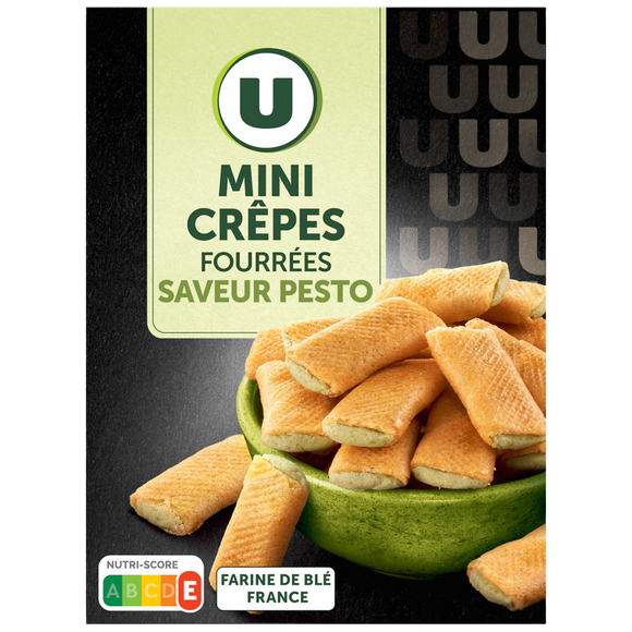 U Biscuit apéritif Mini crêpes fourrées saveur pesto 65g