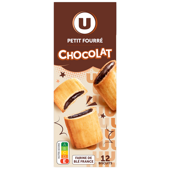 U Biscuits P'tits fourrés au chocolat - 225g