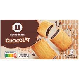 U Gâteau P'tit fourré cacao, pocket x16 300g