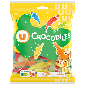 U Bonbons Gélifiés crocodiles - sachet 250g