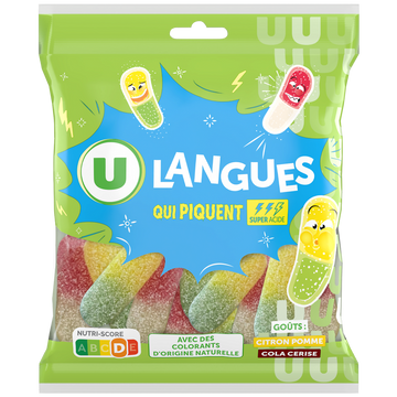 U Confiserie Langues acides - sachet 200g