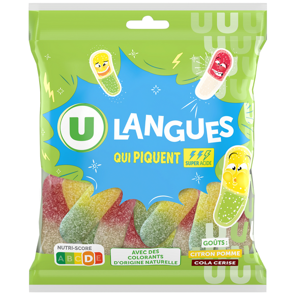 U Confiserie Langues acides - sachet 200g