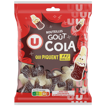 U Bonbons Gélifiés bouteilles cola - sachet 250g