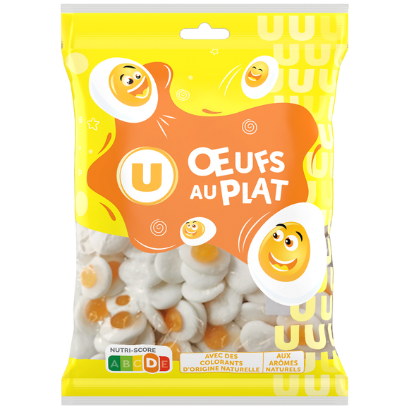 U Bonbons gélifiés Oeufs au Plat - sachet 250g
