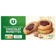 U Biscuits croustillants chocolat noisettes U, étui 115g