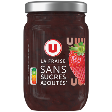 U Préparation de fraises sans sucre ajouté pot de 280g