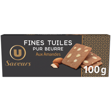 U SAVEURS Fines tuiles aux amandes U SAVEURS 100g