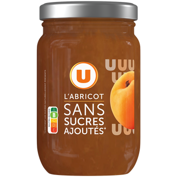U Préparation d'abricots sans sucre ajouté pot de 280g