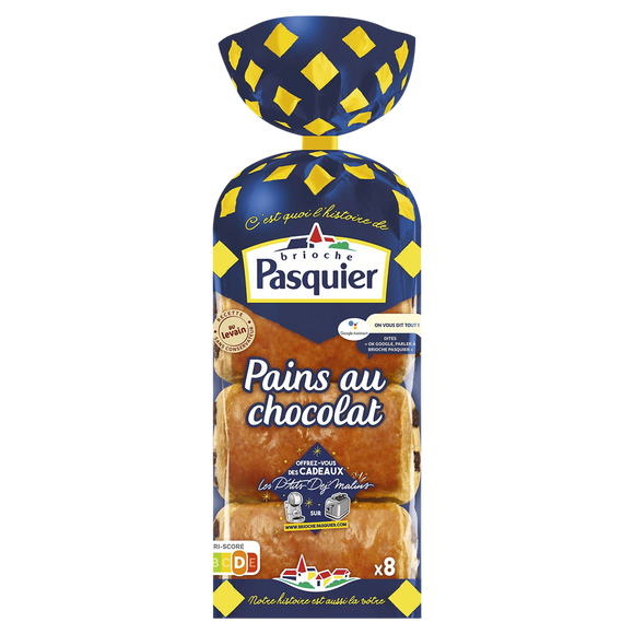 Pains au chocolat BRIOCHE PASQUIER - x8 - 360g