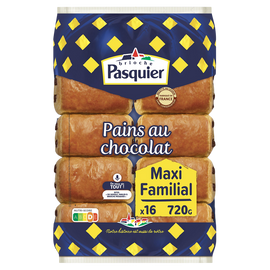 Pains au chocolat maxi familial BRIOCHE PASQUIER - x16 - 720g