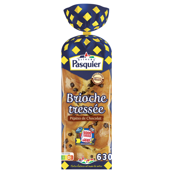 Brioche tressée pépites de chocolat BRIOCHE PASQUIER - 630g