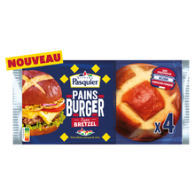 Pain burger facon bretzel PASQUIER x4 235g