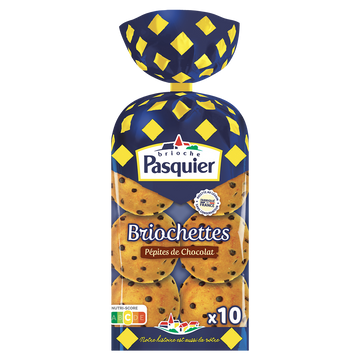 Briochettes aux pépites de chocolat PASQUIER x10 400g