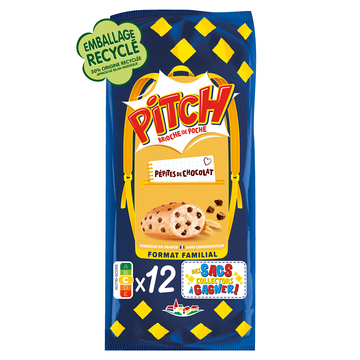 Brioche PITCH pépites de chocolat - x12 - 450g