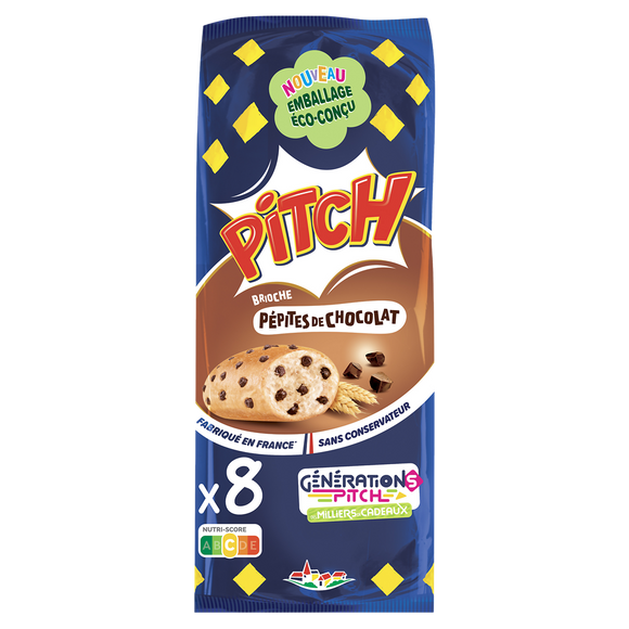 Brioche PITCH pépites de Chocolat  - x8 - 300g