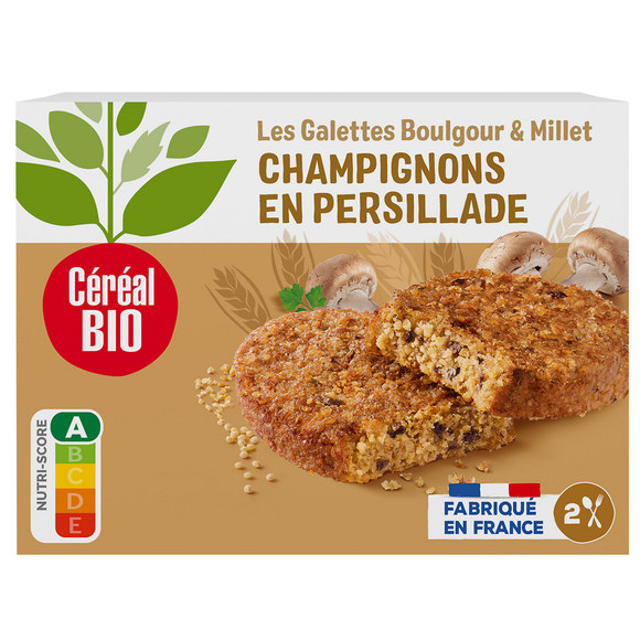 Galette Boulgour, Millet Champignons CEREAL BIO - 200g