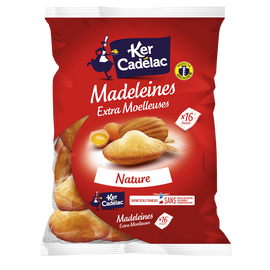 Madeleines Extra Moelleuses Nature KER CADELAC - x16 sachets - 400g