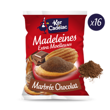 Madeleines Extra Moelleuses Marbrée chocolat KER CADELAC - x16 sachets- 400g