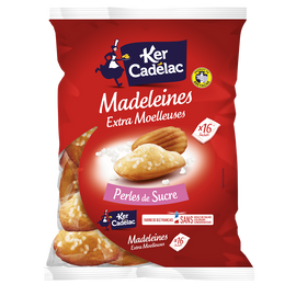 Madeleines Extra Moelleuses Perles de sucre KER CADELAC - x16 sachets- 400g