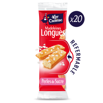 Madeleines longues perles sucre KER CADELAC 220g