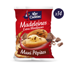 Madeleines moelleuse extra maxi pépites chocolat KER CADELAC 350g