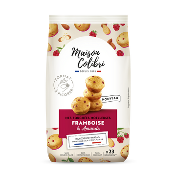 Mes bouchées moelleuses framboise&amande MAISON COLIBRI 230g