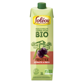 Huile d'olive vierge extra biologique fruttato SOLEOU, Bouteille 1L
