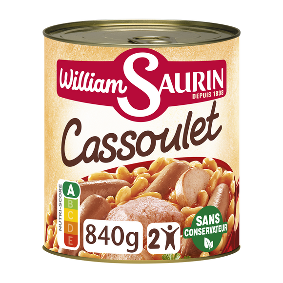 Cassoulet mitonné WILLIAM SAURIN, 840g