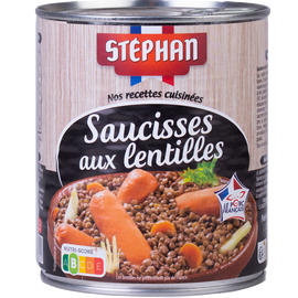 Saucisses aux lentilles STEPHAN Boîte de 840g