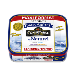 Sardines au naturel sans arêtes CONNETABLE 161g