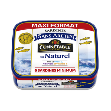 Sardines au naturel sans arêtes CONNETABLE 161g