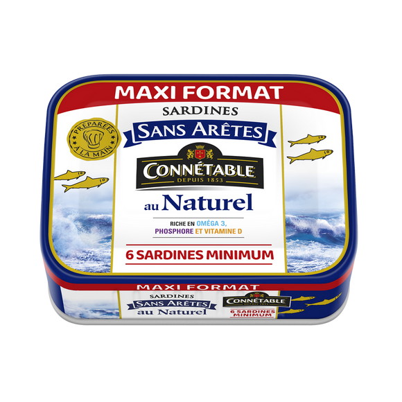 Sardines au naturel sans arêtes CONNETABLE 161g
