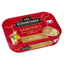 Sardines à l'huile d'arachide CONNETABLE, 115g