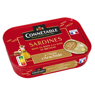 Sardines à l'huile d'arachide CONNETABLE, 115g
