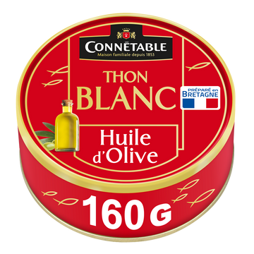 Thon blanc à l'huile d'olive vierge extra - CONNÉTABLE - 160g