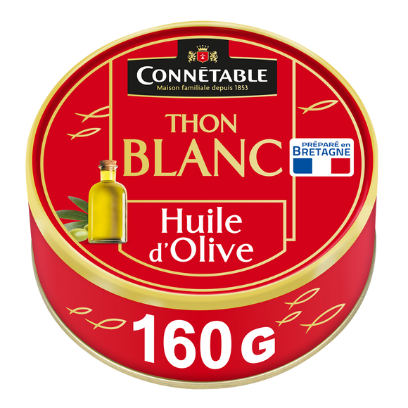 Thon blanc à l'huile d'olive vierge extra - CONNÉTABLE - 160g