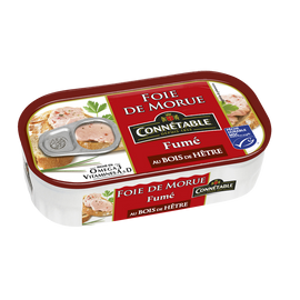 Foie de morue gout fume CONNETABLE 1/6 121g