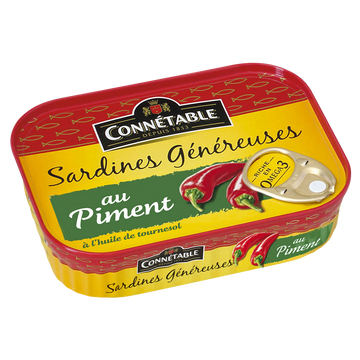 Sardines Généreuses au piment CONNETABLE, 140g